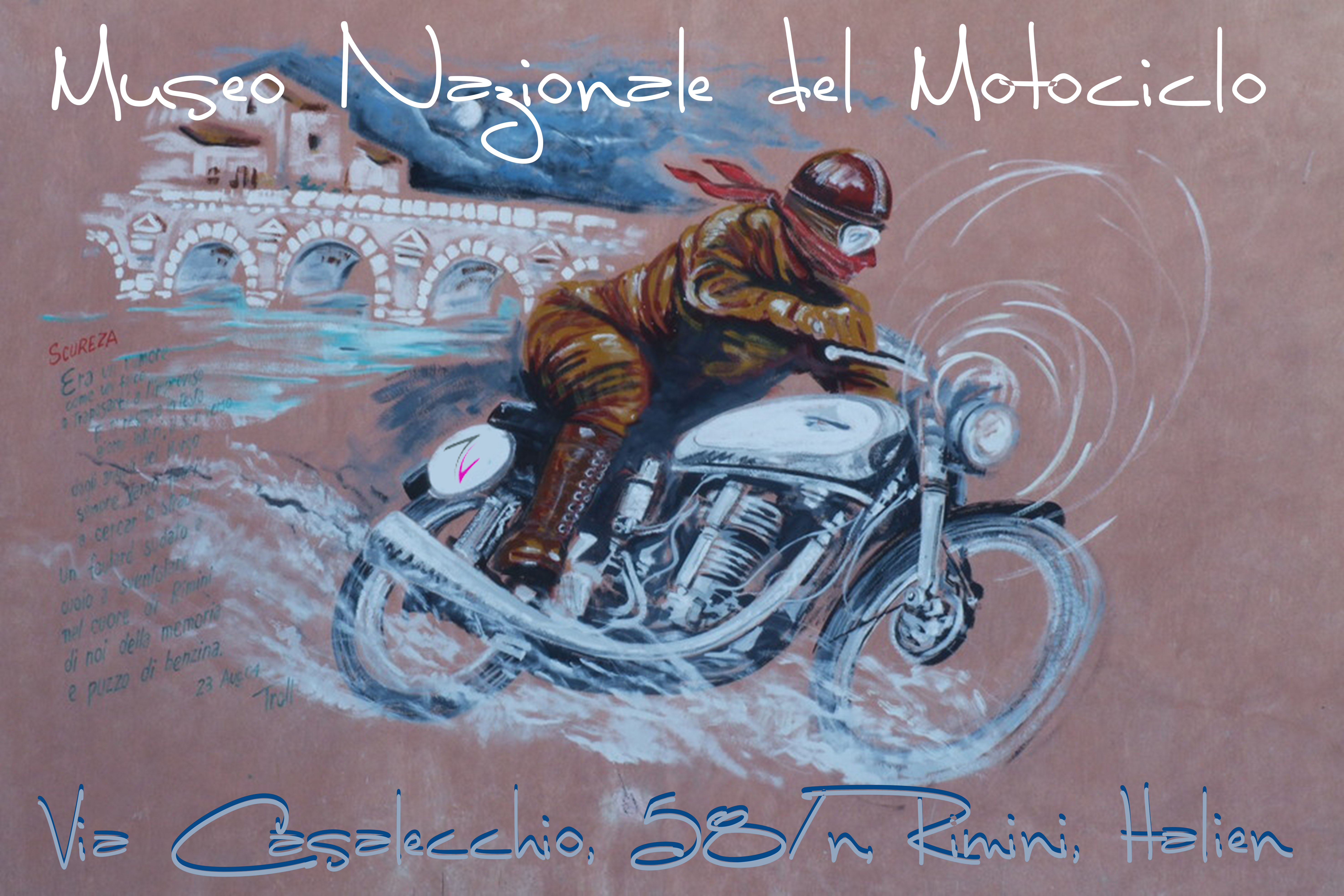 Banner "Museo del Motociclo" 2,30 x 5,0m Lounge Deko